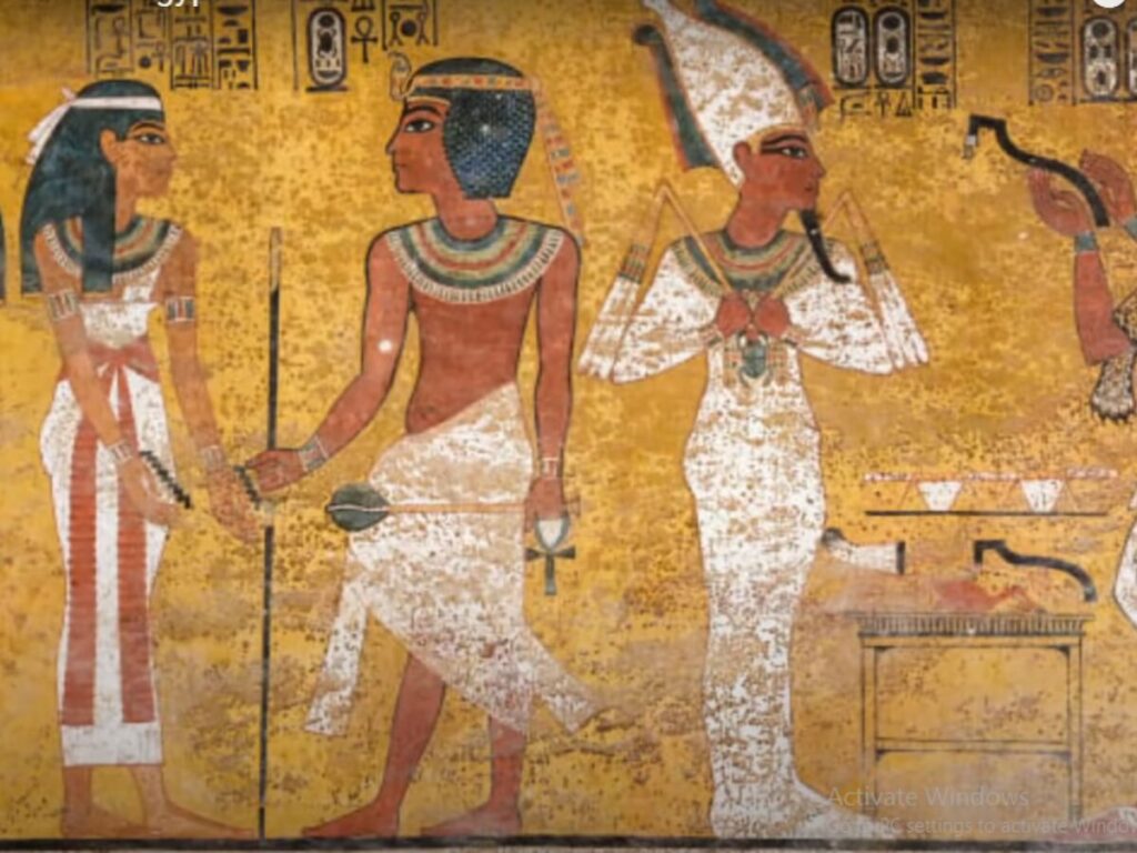 painting inside of Tutankhamun's tomb